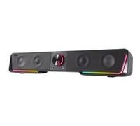 Speedlink Gravity RGB Barre de Son stéréo - Haut-Parleur Bluetooth pour Smartphone/Tablette - Éclairage RVB - Prise Casque et Microphone Noir