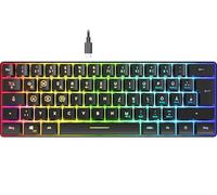 Speedlink LETOS - Clavier Gamer de Jeu RGB 60%, Filaire, câble USB-C Amovible, rétro-éclairé, Layout Allemande QWERTZ, Noir