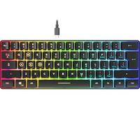 Speedlink LETOS - Clavier Gamer de Jeu RGB 60%, Filaire, câble USB-C Amovible, rétro-éclairé, Layout Anglais QWERTY, Noir