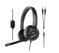 Speedlink Casque stéréo METIS – filaire léger, microphone et télécommande, jack 3,5 mm, noir