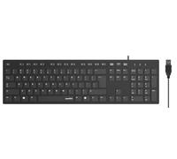 Speedlink NIALA - Clavier Filaire USB avec câble à Touches Plates QWERTY | Connexion USB-A, idéal pour ordinateurs et PC de bureau, hauteur réglable, touches multifonctions, anglaise QWERTY, noir