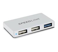 Speedlink PLECA USB C to USB A Hub, Multiplicateur USB, Adaptateur Multiport, Silver