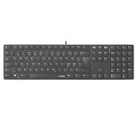 Speedlink Riva Scissor - Boîtier en métal élégant, Clavier Silencieux Touches Plates, Clavier PC avec câble USB, commutateurs Ciseaux durables, filaires, Disposition QWERTY scandinave Nordique, Noir