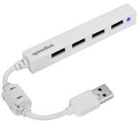 SpeedLink SL-140000-WE Hub USB 4 ports USB-A USB 2.0 480 MBit/s blanc Snappy Slim
