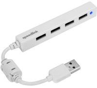 SpeedLink SL-140000-WE Hub USB 4 ports USB-A USB 2.0 480 MBit/s blanc Snappy Slim