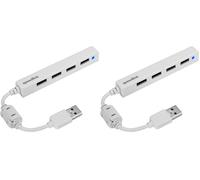 Speedlink Snappy Slim USB Hub, 4-Port, USB 2.0, Passif, Blanc (Lot de 2)