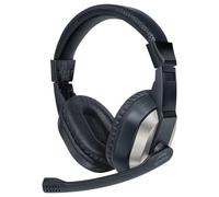Speedlink THEBE Casque stéréo - avec Serre-tête réglable, Microphone Rabattable, Noir