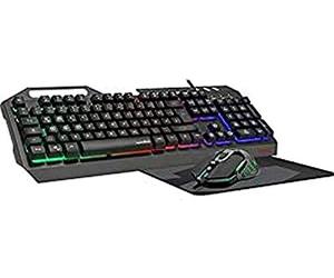 SPEEDLINK TYALO Illuminated Gaming Deskset - Set Clavier, Souris, Tapis de Souris, Noir, FR - Disposition française