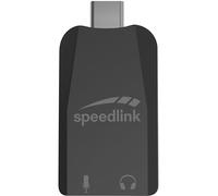 Speedlink Vigo - USB-C Carte Son Externe Adaptateur USB avec entrée Microphone et Casque, Jack 3,5 mm, PC/PS5/Switch2/Switch, Noir