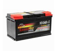 SpeedMax Batterie Auto 100 Ah 850A 12V AGM Start-Stop Puissance Maximale