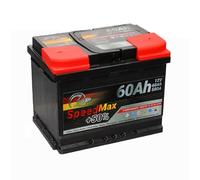 SpeedMax Batterie pour voiture, L2 60 Ah, 580 A, Puissance Maximale
