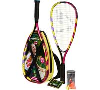 Speedminton S- Junior Set de 2 Raquettes Mixte Enfant, Multicolore Jaune/Rouge, 1