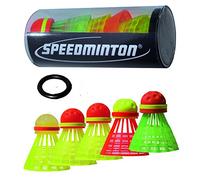 Speedminton Lot de 5 Tubes Speeder Mix-avec 5 Oiseaux différents pour Badminton/crossminton pour Jeux de Plein air Unisexe