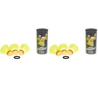 Speedminton Speedertube Night Volant de Badminton Sports, Jaune/Rouge, Taille Unique (Lot de 2)