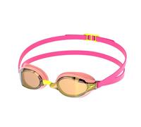 Speedo Adulte Unisexe Lunettes de Natation Fastskin Speed Socket 2.0 Miroir, Melon Néon/Vermillion/Miroir Or, Taille Unique