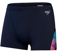 Speedo allover digi v-cut aquashort black/red s - uk32