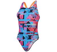 Maillot de bain Speedo Allover Digital Powerback One Piece bleu rose noir femme - 38