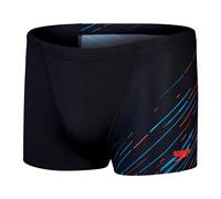 Speedo Aquashort à Coupe en V Hyperboom, Séchage Rapide, Entraînement, Fitness, Résistant au Chlore Aquashort pour Homme, Noir, Bleu Picton, Rouge Sirène, 28