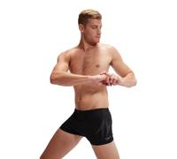 Speedo Aquashort Hyperboom Placement, Entraînement de Natation, Fitness, Résistant au Chlore Aquashort pour Homme, Noir/Gris USA, 38