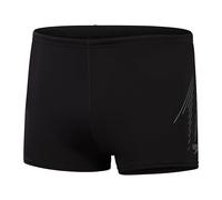 Speedo Aquashort Hyperboom Placement, Entraînement de Natation, Fitness, Résistant au Chlore Aquashort pour Homme, Noir/Gris USA, 28