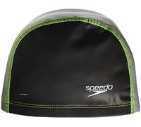 Speedo Bonnet de Bain Unisexe pour Adulte, Coupe Extensible, Noir/Argent, L/XL