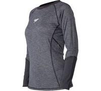 Speedo Casual Femme Rashguard L/S, Chemise de bain à manches longues pour femmes avec UPF 30+, gris oxydé/noir - S OXID GREY/BLACK