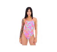 Speedo Club Training Allover V-Back vêtement running femme Club Training Allover V-Back 36 Orange