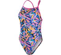Speedo Club Training Placement Digital V-Back Swimsuit Bleu/Mangue 26 (3XS) Female