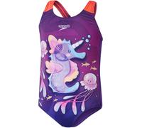 Speedo Digital Print One Piece Swimsuit Violet/Rose 6-9 mois Female