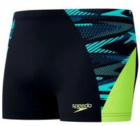 Speedo eco endurance+ max splice aquashort black/hyper yellow s - uk32