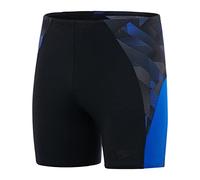 Speedo Eco Endurance+ Splice Mid Jammers de Natation Homme, Noir/Blue Flame/USA Charcoal, XXS