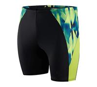Speedo Eco Endurance+ Splice Mid Length Jammers de Natation Homme, Noir/Vert, XXS