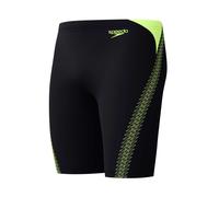 Speedo Hyperboom Splice Jammer Swimming Trunks | Quick Drying | Training | Fitness | Chlorine Resistant Jammer pour Homme, Black/Hyper Yellow, 36