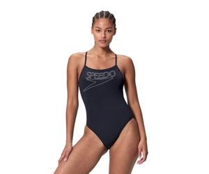 Speedo - End+ Logo Thin Strap 1P - Maillot de bain natation femme Black / White - 44
