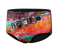 Speedo - Endurance+ Glitche Training Placement - Maillot de bain Black / Orange - 11 - 12 ans - Entrejambe 13 cm