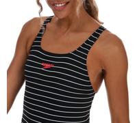 Speedo Essential Endurance Maillot de Bain Femme pour Natation, Couleur Noir/Blanche, Taille 34