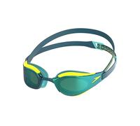 Speedo Fastskin Hyper Elite Mirror Lunettes de plongée pour Mixte Adulte, Hyper Yellow/Steel/Emerald Mirror, One Size