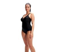 Speedo Femme Brigitte Swimsuit | Shaping Panel | Chlorine Resistant | Adjustable Straps, Black, 38