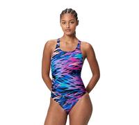 Speedo Femme Hyperboom Print Medalist Swimsuit, SNA ANTHRACITE, 44