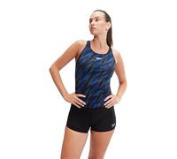 Speedo Femme Hyperboom Tankini | Quick Drying | Training | FitneS | Chlorine Resistant, Block /True Cobalt/Curious, 34