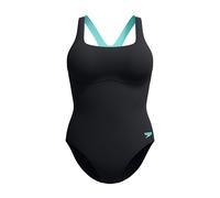 Speedo Femme Flex Band Swimsuit with Integrated Swim Bra | Swim Fitnes | Training, Anthracite, 46