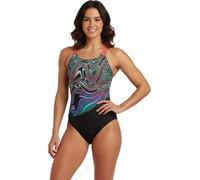 Speedo girls printed placement muscleback multi 116cm