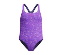 Speedo HyperBoom Allover Medalist Maillot de Bain pour Fille, Indigo Glow, 7-8 années