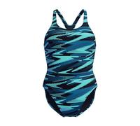 Speedo Hyperboom Allover Medalist Swimsuit |Quick Drying | Fitness | Chlorine Resistant Maillot de Bain pour Femme, Dark Teal, 32