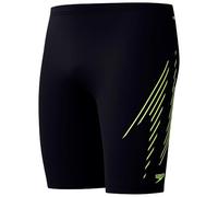 Speedo Hyperboom Placement Jammer | Swim Training | Fitness | Chlorine Resistant Jammer pour Homme, Black/Hyper Yellow, 38