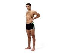Speedo Hyperboom Splice Aquashort pour Homme, Black-Alfalfa Green, 28