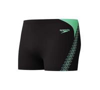 Speedo Hyperboom Splice Aquashort pour Homme, Black/Alfalfa Green, 38