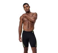 Speedo Hyperboom Splice Jammer Swimming Trunks | Quick Drying | Training | Fitness | Chlorine Resistant Jammer pour Homme, Black/Hyper Yellow, 38