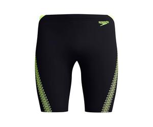 Speedo Hyperboom Splice Jammer Swimming Trunks | Quick Drying | Training | Fitness | Chlorine Resistant Jammer pour Homme, Black/Hyper Yellow, 40