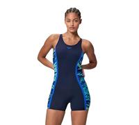 Speedo Hyperboom Splice Muscleback Maillot de Bain pour Femme, Bleu Marine, 38